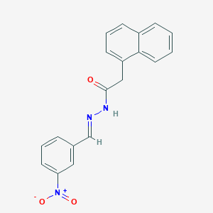 molecular formula C19H15N3O3 B11542677 2-(naphthalen-1-yl)-N'-[(E)-(3-nitrophenyl)methylidene]acetohydrazide 