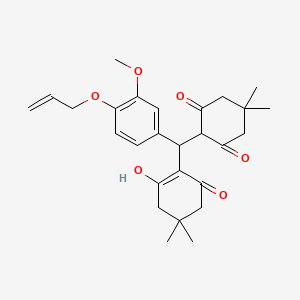 2-{(2-Hydroxy-4,4-dimethyl-6-oxocyclohex-1-en-1-yl)[3-methoxy-4-(prop-2-en-1-yloxy)phenyl]methyl}-5,5-dimethylcyclohexane-1,3-dione