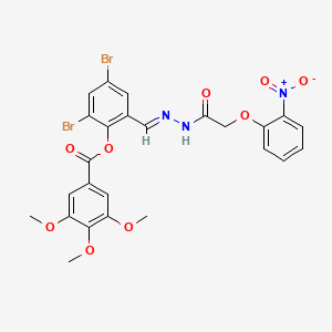 2,4-dibromo-6-[(E)-{2-[(2-nitrophenoxy)acetyl]hydrazinylidene}methyl]phenyl 3,4,5-trimethoxybenzoate