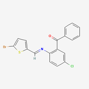 [2-[(5-Bromo-thiophen-2-ylmethylene)-amino]-5-chloro-phenyl]-phenyl-methanone