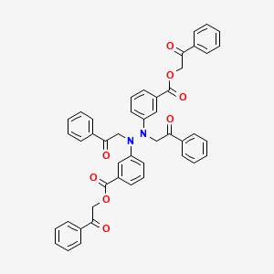 2-Oxo-2-phenylethyl 3-[2-{3-[(2-oxo-2-phenylethoxy)carbonyl]phenyl}-1,2-bis(2-oxo-2-phenylethyl)hydrazino]benzoate