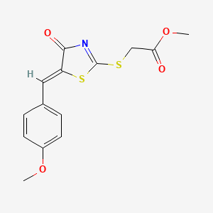 methyl {[(5Z)-5-(4-methoxybenzylidene)-4-oxo-4,5-dihydro-1,3-thiazol-2-yl]sulfanyl}acetate