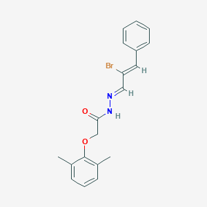 N'-[(1E,2Z)-2-bromo-3-phenylprop-2-en-1-ylidene]-2-(2,6-dimethylphenoxy)acetohydrazide