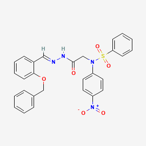 N-({N'-[(E)-[2-(Benzyloxy)phenyl]methylidene]hydrazinecarbonyl}methyl)-N-(4-nitrophenyl)benzenesulfonamide