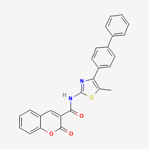 N-[4-(biphenyl-4-yl)-5-methyl-1,3-thiazol-2-yl]-2-oxo-2H-chromene-3-carboxamide