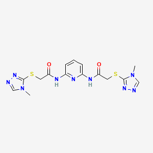 N,N'-pyridine-2,6-diylbis{2-[(4-methyl-4H-1,2,4-triazol-3-yl)sulfanyl]acetamide}