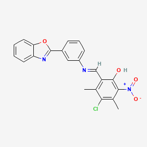 2-[(E)-{[3-(1,3-benzoxazol-2-yl)phenyl]imino}methyl]-4-chloro-3,5-dimethyl-6-nitrophenol