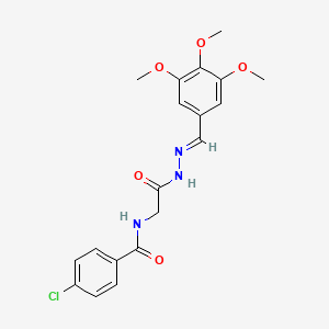 4-Chloro-N-(2-oxo-2-(2-(3,4,5-trimethoxybenzylidene)hydrazino)ethyl)benzamide