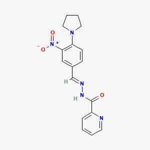 N'-{(E)-[3-nitro-4-(pyrrolidin-1-yl)phenyl]methylidene}pyridine-2-carbohydrazide