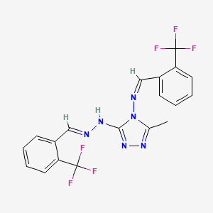 3-methyl-5-{(2E)-2-[2-(trifluoromethyl)benzylidene]hydrazinyl}-N-{(Z)-[2-(trifluoromethyl)phenyl]methylidene}-4H-1,2,4-triazol-4-amine