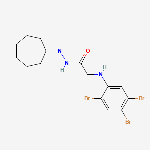 N'-Cycloheptylidene-2-[(2,4,5-tribromophenyl)amino]acetohydrazide