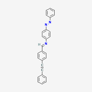 4-[(E)-phenyldiazenyl]-N-{(E)-[4-(phenylethynyl)phenyl]methylidene}aniline