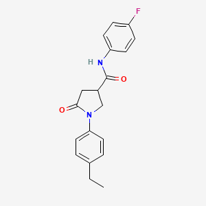 1-(4-ethylphenyl)-N-(4-fluorophenyl)-5-oxopyrrolidine-3-carboxamide