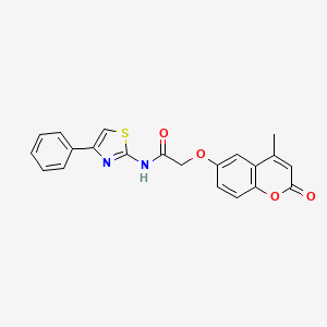 2-[(4-methyl-2-oxo-2H-chromen-6-yl)oxy]-N-(4-phenyl-1,3-thiazol-2-yl)acetamide