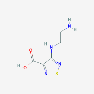 molecular formula C5H8N4O2S B115439 4-((2-Aminoethyl)amino)-1,2,5-thiadiazole-3-carboxylic acid CAS No. 153391-48-1