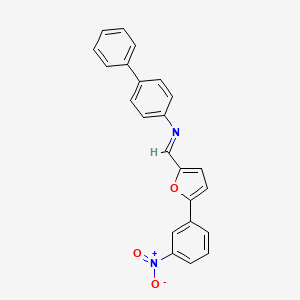 N-{(E)-[5-(3-nitrophenyl)furan-2-yl]methylidene}biphenyl-4-amine