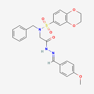 2,3-Dihydro-benzo[1,4]dioxine-6-sulfonic acid benzyl-(4-methoxy-benzylidene-hydrazinocarbonylmethyl)-amide