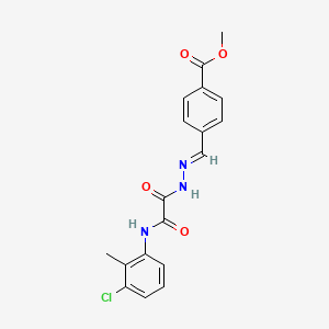 methyl 4-[(E)-(2-{[(3-chloro-2-methylphenyl)amino](oxo)acetyl}hydrazinylidene)methyl]benzoate