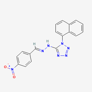 1-(naphthalen-1-yl)-5-[(2E)-2-(4-nitrobenzylidene)hydrazinyl]-1H-tetrazole