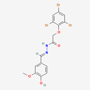 N'-[(E)-(4-hydroxy-3-methoxyphenyl)methylidene]-2-(2,4,6-tribromophenoxy)acetohydrazide