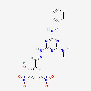 2-Hydroxy-3,5-bisnitrobenzaldehyde [4-(benzylamino)-6-(dimethylamino)-1,3,5-triazin-2-yl]hydrazone