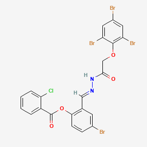 4-bromo-2-[(E)-{2-[(2,4,6-tribromophenoxy)acetyl]hydrazinylidene}methyl]phenyl 2-chlorobenzoate