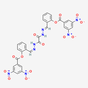 2-[(E)-(2-{[(2Z)-2-(2-{[(3,5-dinitrophenyl)carbonyl]oxy}benzylidene)hydrazinyl](oxo)acetyl}hydrazinylidene)methyl]phenyl 3,5-dinitrobenzoate