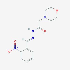 molecular formula C13H16N4O4 B11544103 Benzaldehyde, 2-nitro-morpholin-4-ylacetylhydrazone 