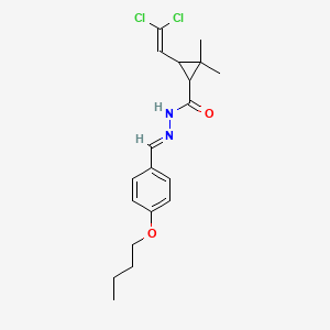 N'-[(E)-(4-butoxyphenyl)methylidene]-3-(2,2-dichloroethenyl)-2,2-dimethylcyclopropanecarbohydrazide