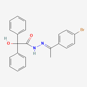 N'-[(1E)-1-(4-bromophenyl)ethylidene]-2-hydroxy-2,2-diphenylacetohydrazide