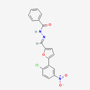 N'-[(E)-[5-(2-Chloro-5-nitrophenyl)furan-2-YL]methylidene]benzohydrazide