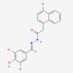 2-(4-bromonaphthalen-1-yl)-N'-[(E)-(3,5-dibromo-4-hydroxyphenyl)methylidene]acetohydrazide