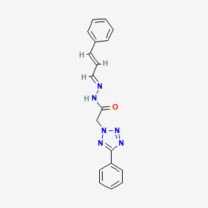 N'-[(1E,2E)-3-phenylprop-2-en-1-ylidene]-2-(5-phenyl-2H-tetrazol-2-yl)acetohydrazide