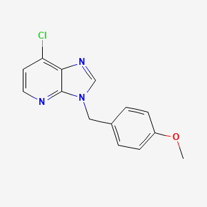 molecular formula C₁₄H₁₂ClN₃O B1154454 7-chloro-3-(4-methoxybenzyl)-3H-imidazo[4,5-b]pyridine 