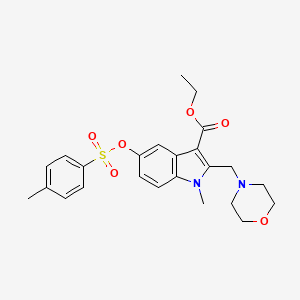 Ethyl 1-methyl-5-{[(4-methylphenyl)sulfonyl]oxy}-2-(morpholin-4-ylmethyl)-1h-indole-3-carboxylate