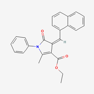 ethyl (4Z)-2-methyl-4-(naphthalen-1-ylmethylidene)-5-oxo-1-phenyl-4,5-dihydro-1H-pyrrole-3-carboxylate