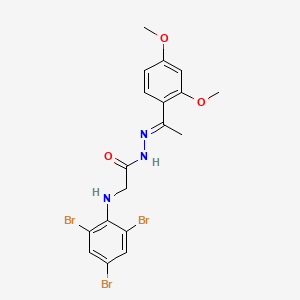 N'-[(1E)-1-(2,4-Dimethoxyphenyl)ethylidene]-2-[(2,4,6-tribromophenyl)amino]acetohydrazide