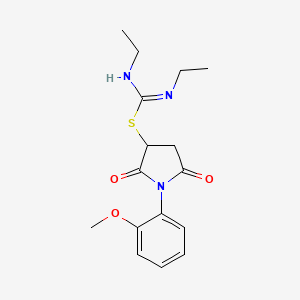 1-(2-methoxyphenyl)-2,5-dioxopyrrolidin-3-yl N,N'-diethylcarbamimidothioate