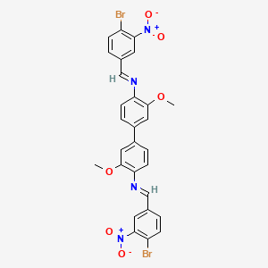 N,N'-bis[(E)-(4-bromo-3-nitrophenyl)methylidene]-3,3'-dimethoxybiphenyl-4,4'-diamine