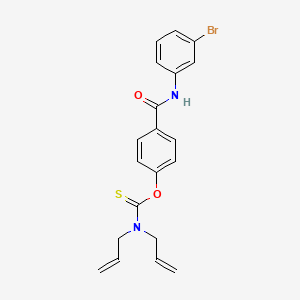 O-{4-[(3-bromophenyl)carbamoyl]phenyl} diprop-2-en-1-ylcarbamothioate