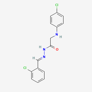 2-[(4-Chlorophenyl)amino]-N'-[(E)-(2-chlorophenyl)methylidene]acetohydrazide