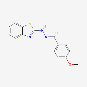 molecular formula C15H13N3OS B11544826 N-Benzothiazol-2-yl-N'-(4-methoxybenzylidene)hydrazine CAS No. 5347-22-8