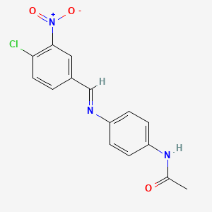 N-(4-{[(E)-(4-chloro-3-nitrophenyl)methylidene]amino}phenyl)acetamide