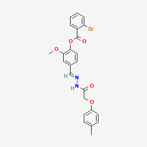 2-methoxy-4-[(E)-{2-[(4-methylphenoxy)acetyl]hydrazinylidene}methyl]phenyl 2-bromobenzoate