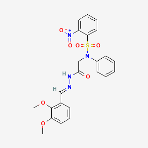 N-({N'-[(E)-(2,3-Dimethoxyphenyl)methylidene]hydrazinecarbonyl}methyl)-2-nitro-N-phenylbenzene-1-sulfonamide