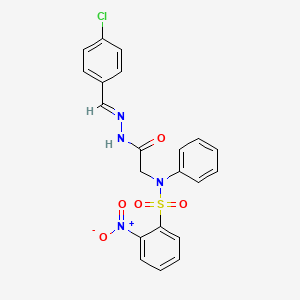 N-({N'-[(E)-(4-Chlorophenyl)methylidene]hydrazinecarbonyl}methyl)-2-nitro-N-phenylbenzene-1-sulfonamide