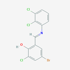 4-Bromo-2-chloro-6-[(E)-[(2,3-dichlorophenyl)imino]methyl]phenol