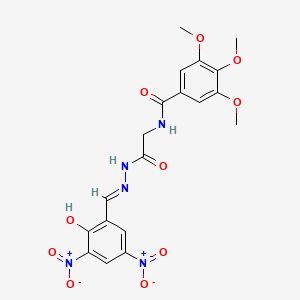 N-({N'-[(E)-(2-Hydroxy-3,5-dinitrophenyl)methylidene]hydrazinecarbonyl}methyl)-3,4,5-trimethoxybenzamide