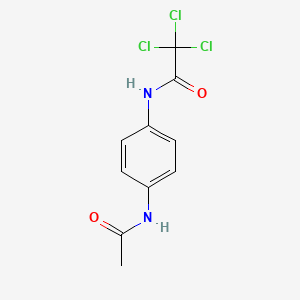 molecular formula C10H9Cl3N2O2 B11544958 N-[4-(Acetylamino)phenyl]-2,2,2-trichloroacetamide 