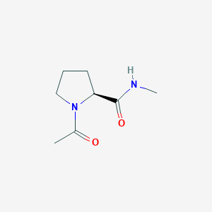 molecular formula C8H14N2O2 B011545 (2S)-1-acetyl-N-methylpyrrolidine-2-carboxamide CAS No. 19701-85-0